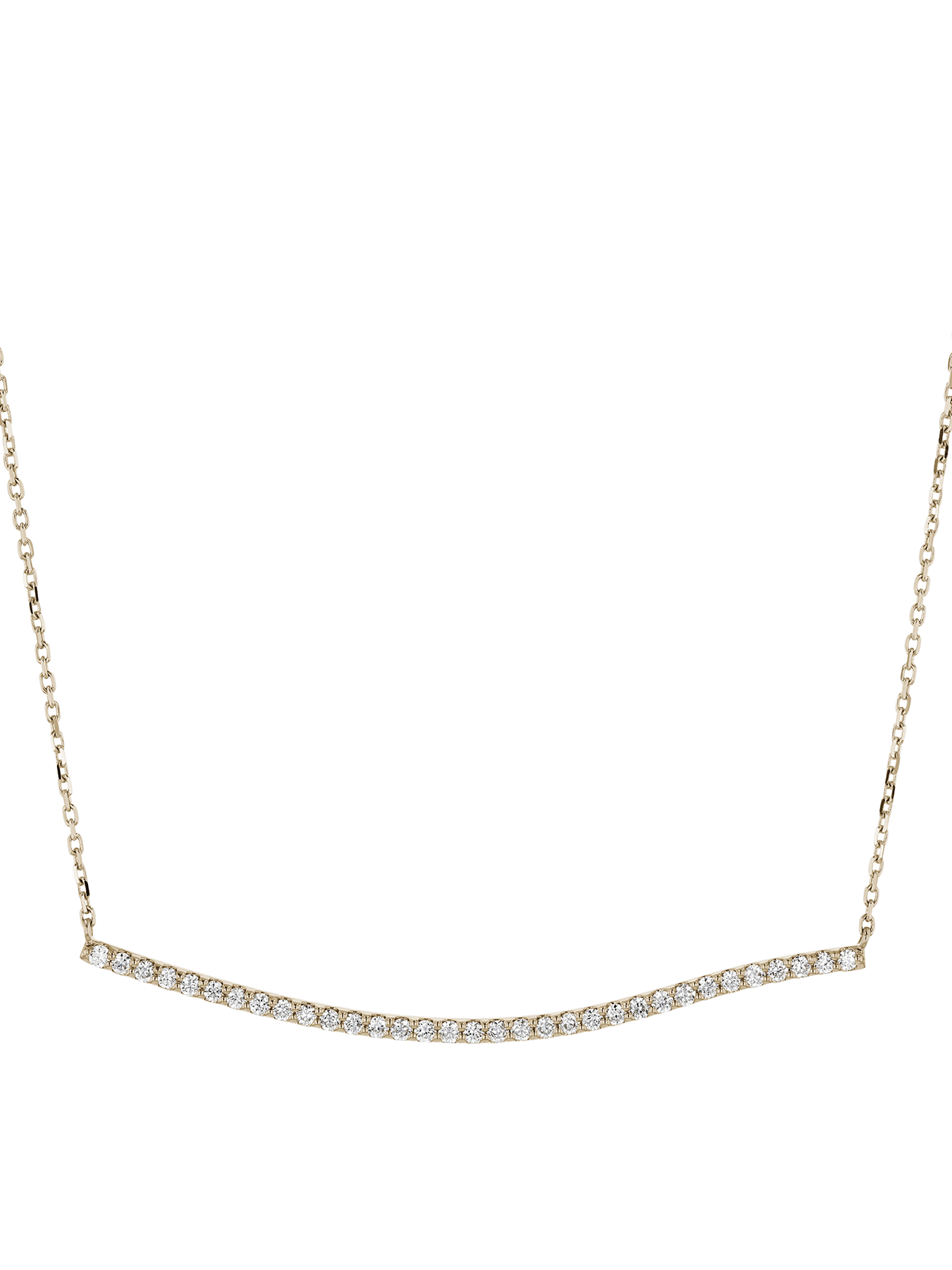 Lightwave diamond curve necklace yg